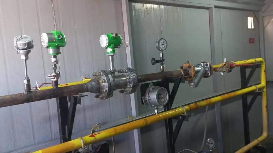 Узел учета газа на вихревом расходомере